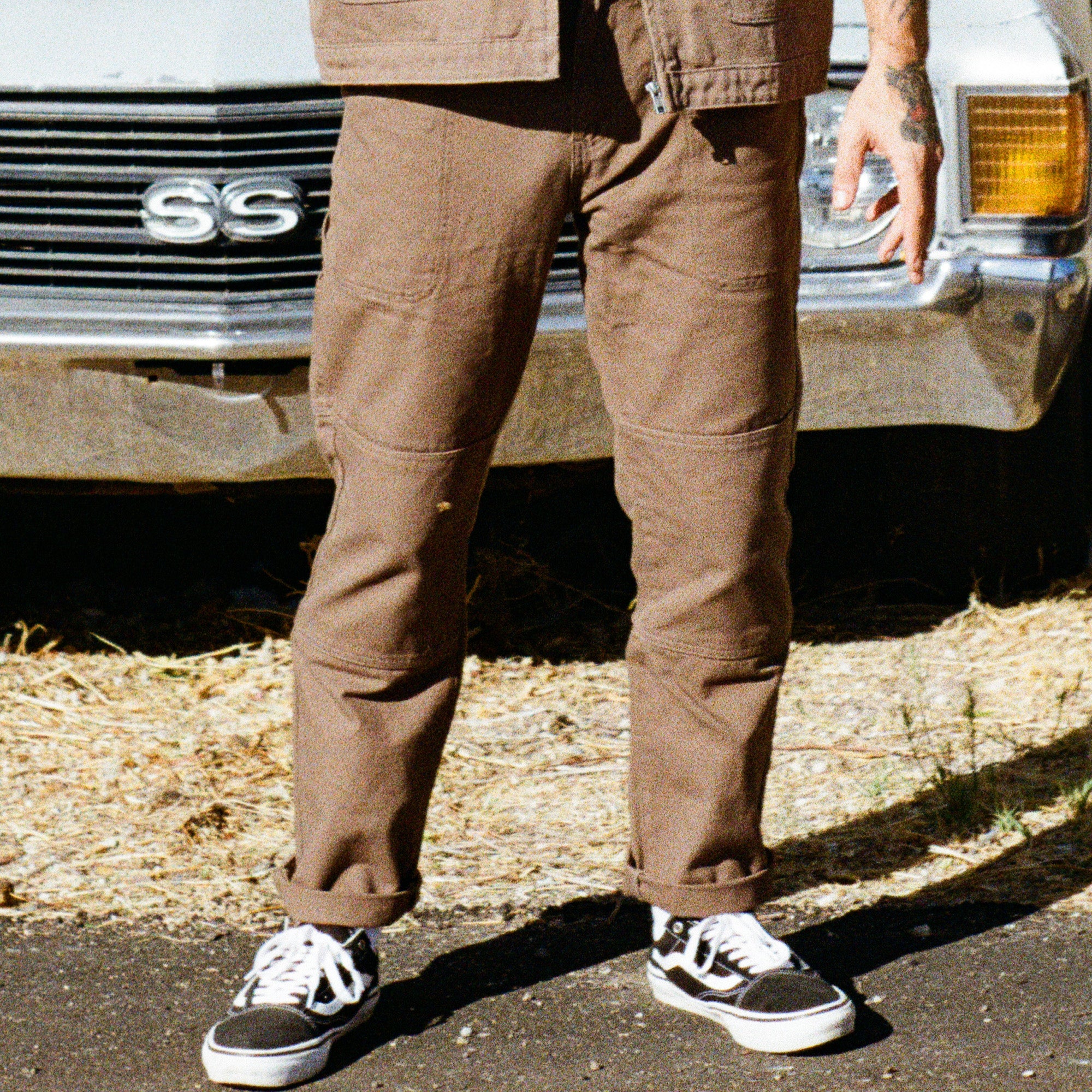 Brown Canvas Carpenter Trousers ‐ HIGH DIVE APPAREL