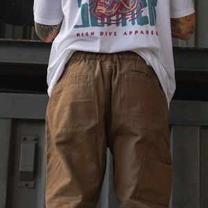Pantalones de carpintero de lona marrón