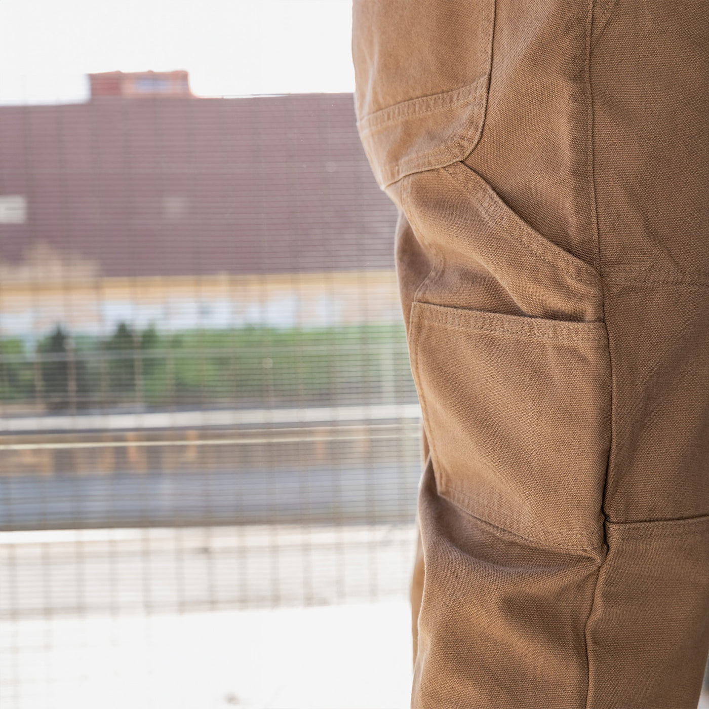 Brown Canvas Carpenter Trousers