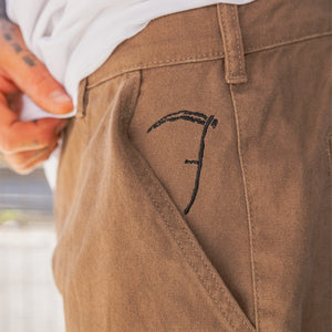 Pantalones de carpintero de lona marrón