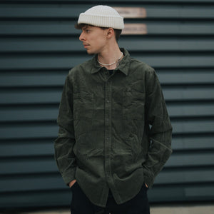 Khaki Green Corduroy Overshirt