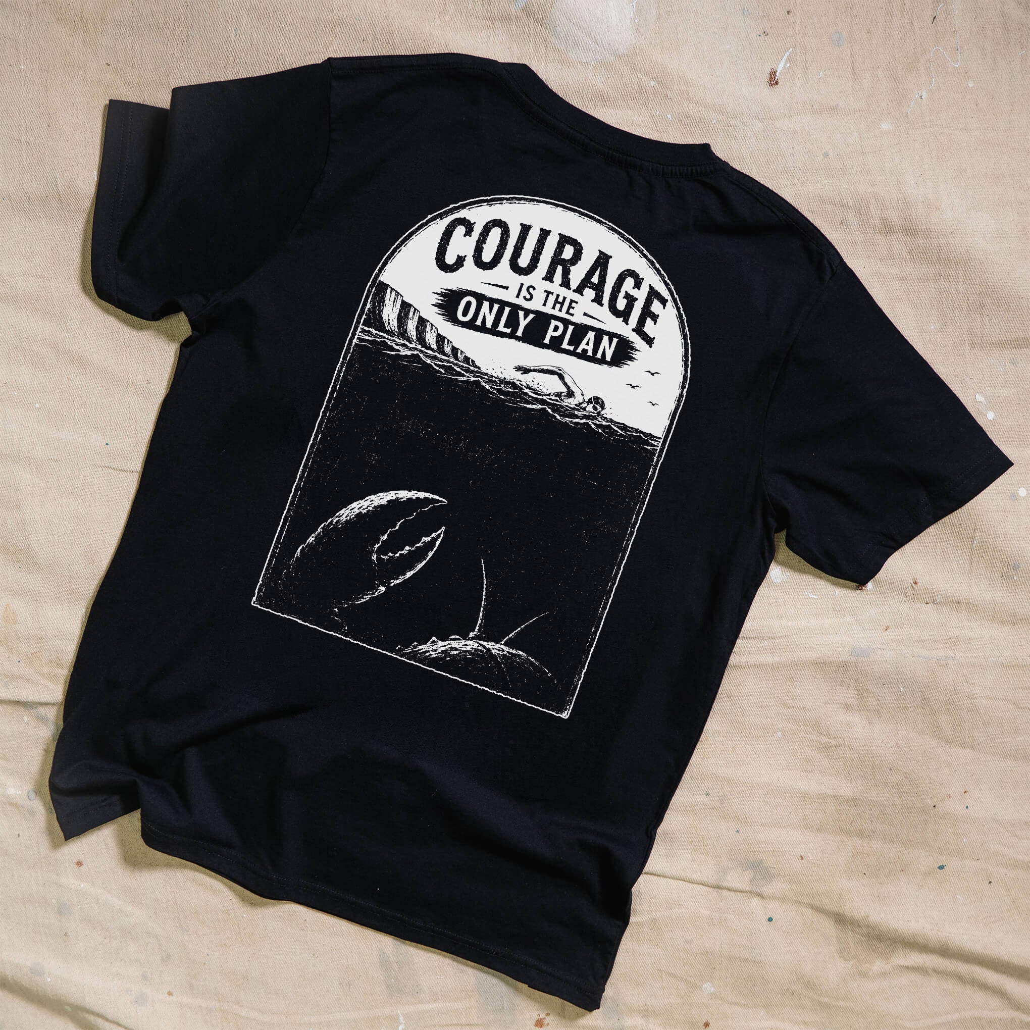 Courage Charity Black Tee ‐ HIGH DIVE APPAREL