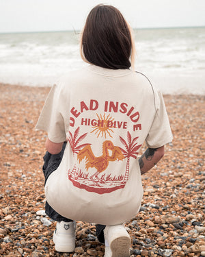 Dead Inside Heavy Faded Bone Tee