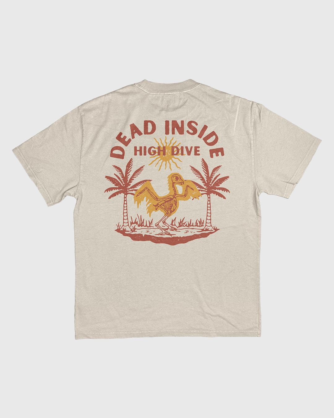Limited Edition Dead Inside Heavy Tee Faded Bone