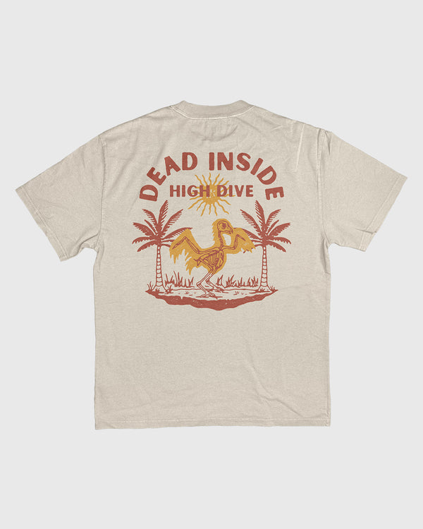 Limited Edition Dead Inside Heavy Tee Faded Bone