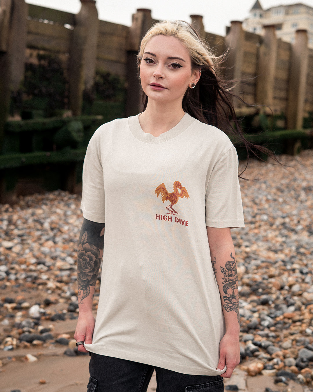 Dead Inside Heavy Faded Bone Tee