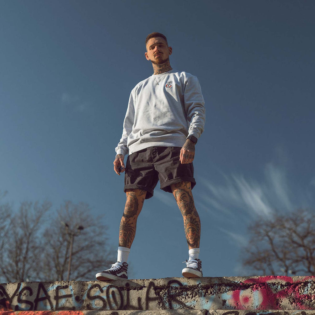 Dead Vibes Embroidered Grey Crew BFCM EARLY ACCESS