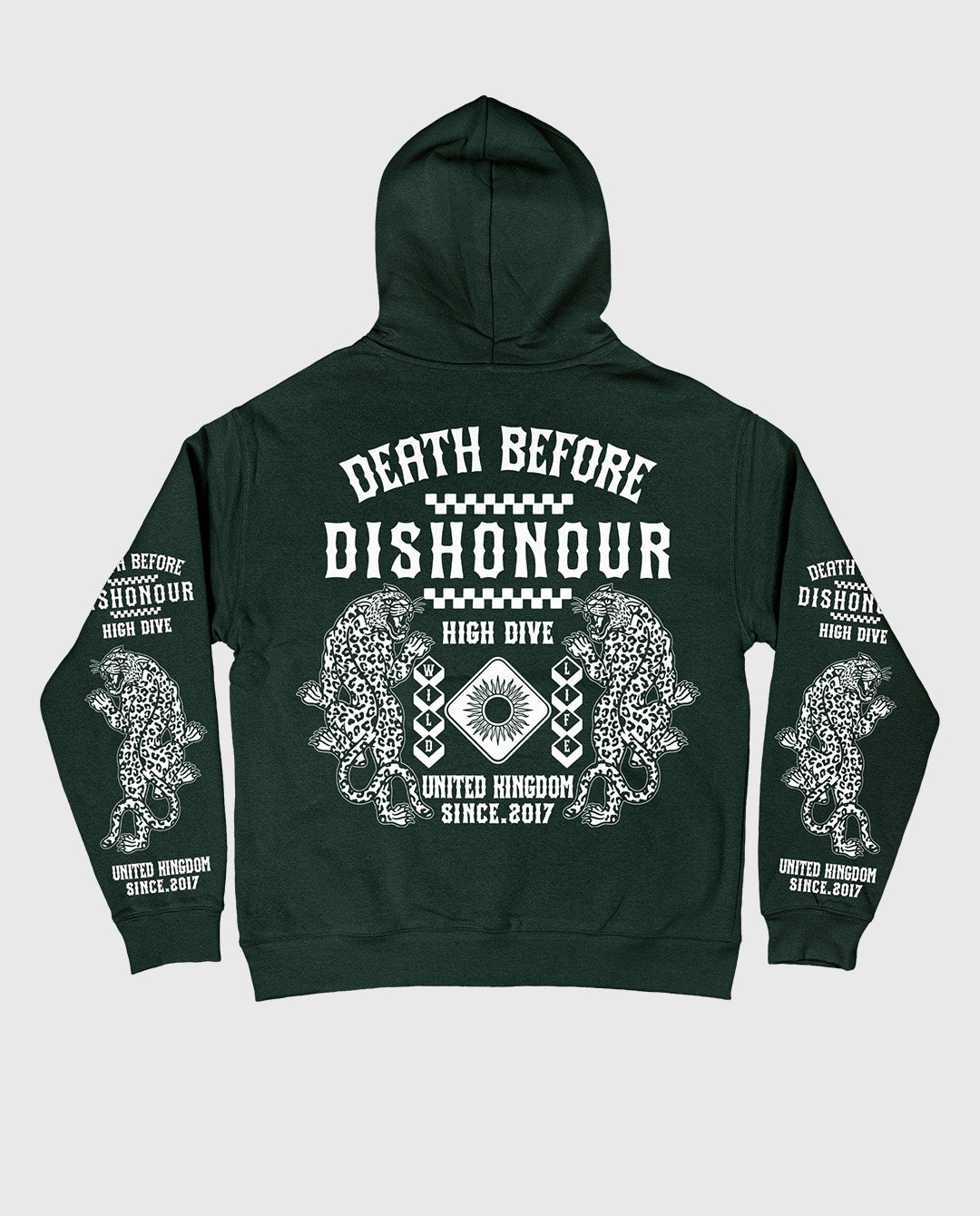 Limited Edition Death Before Dishonour Pine Green Oversized Hoody