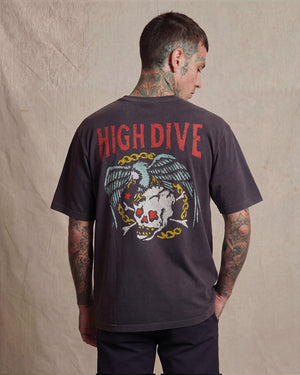 Death By Eagle Heavy Tee Faded Black