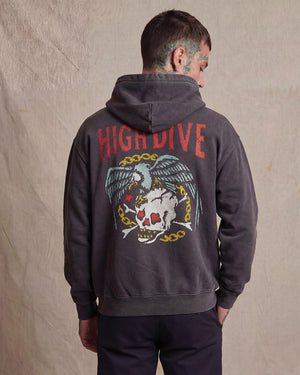 Death By Eagle Faded Oversized Hoody