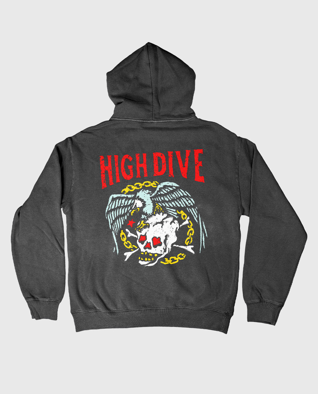Death By Eagle Faded Oversized Hoody