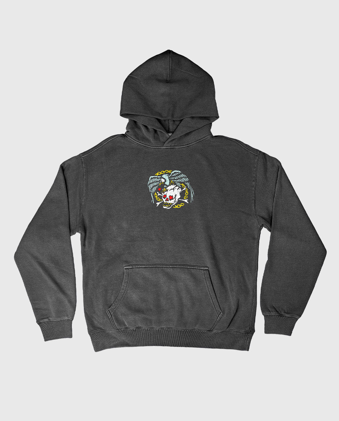 Death By Eagle Faded Oversized Hoody