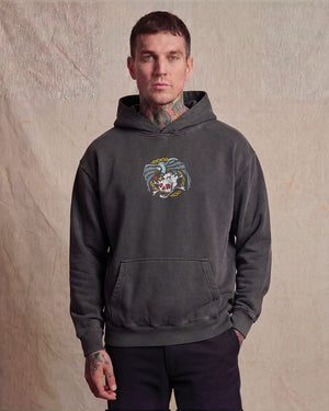 Death By Eagle Faded Oversized Hoody