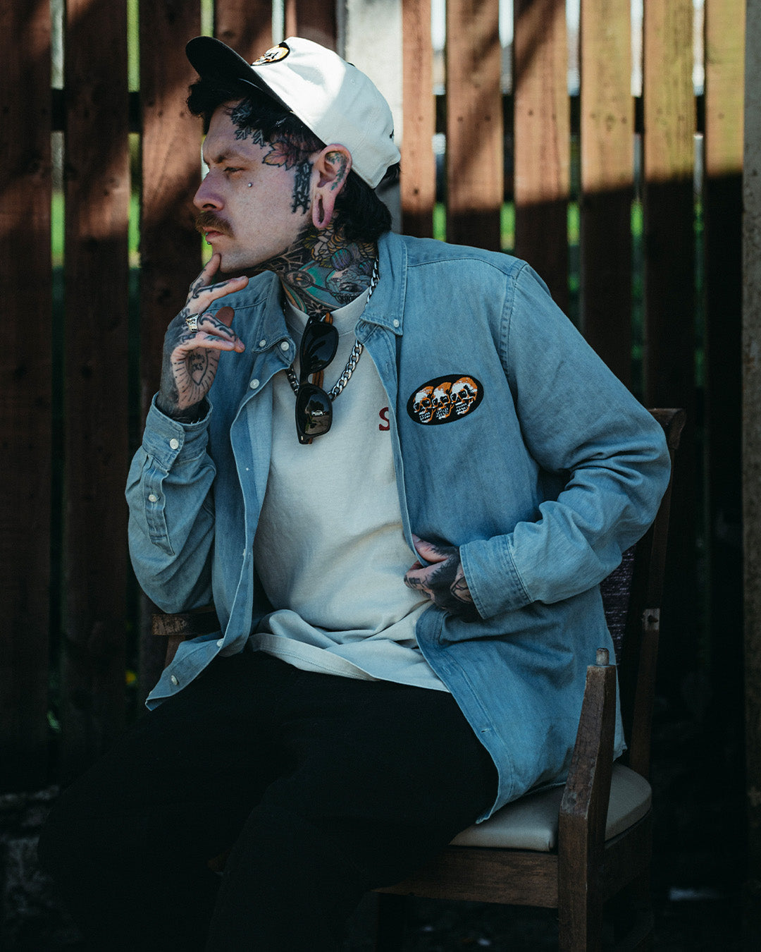3 Skulls Two Tone Cap