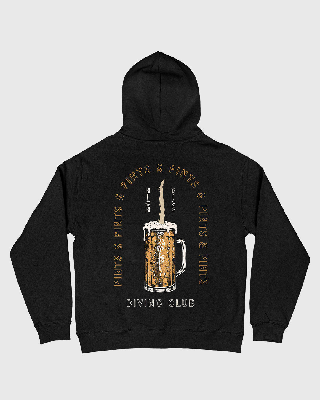 Diving Club Oversized Hoody Black