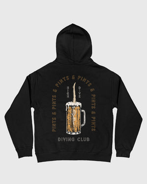 Diving Club Oversized Hoody Black