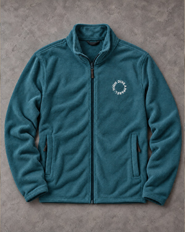 High Dive Circle Dusty Teal Fleece