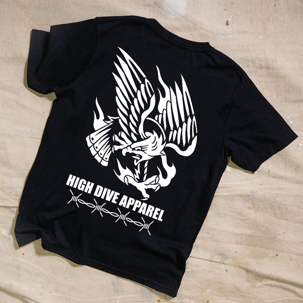 Trad Eagle Black Tee
