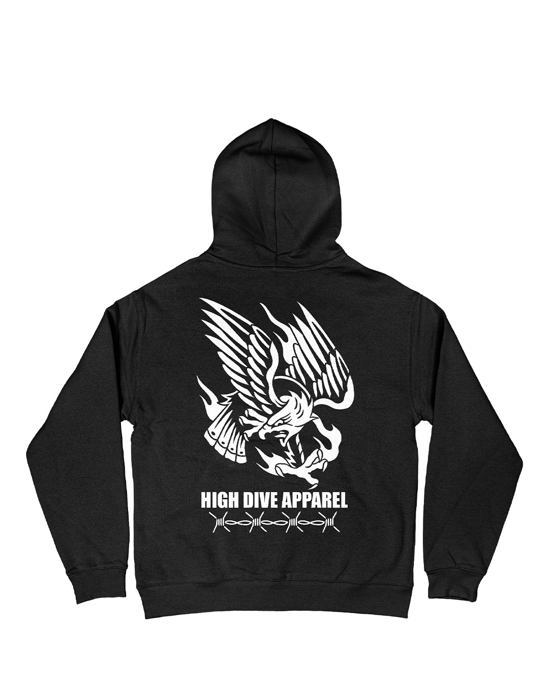 Trad Eagle Oversized Black Hoody