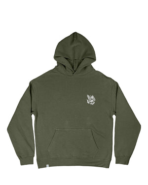 Trad Eagle Oversized Khaki Green Hoody