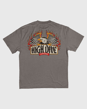 Eagle Heavy Faded Grey Tee