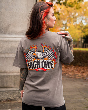 Eagle Heavy Faded Grey Tee
