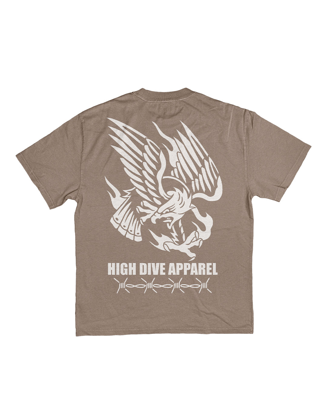 Trad Eagle Heavy Tee Faded Mushroom