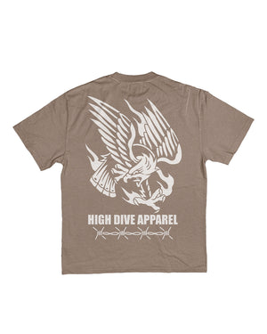 Trad Eagle Heavy Tee Faded Mushroom