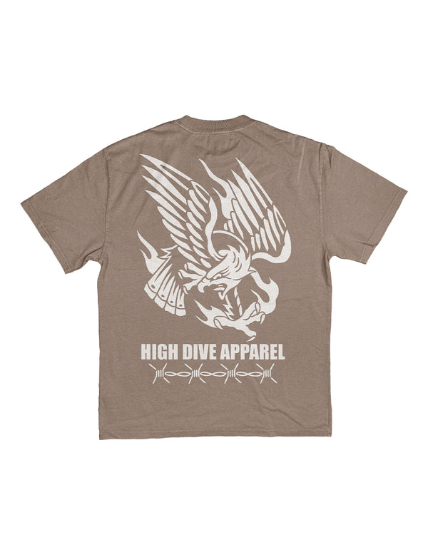 Trad Eagle Heavy Tee Faded Mushroom