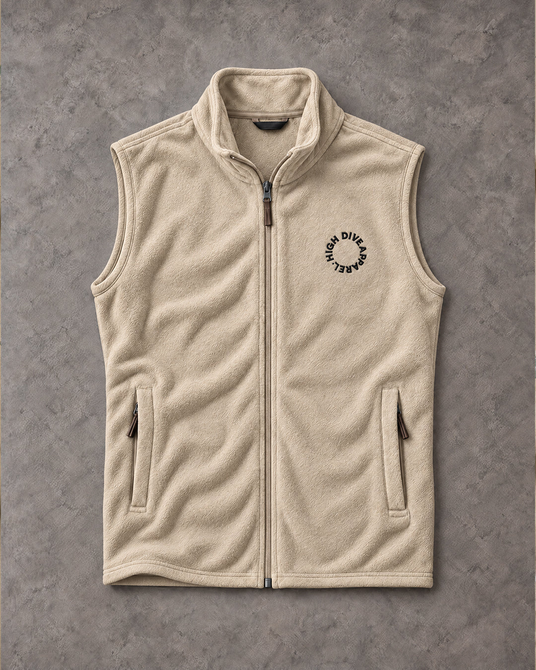 High Dive Circle Ecru Fleece Gilet