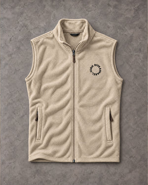 High Dive Circle Ecru Fleece Gilet