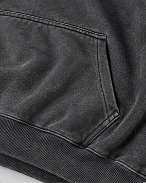 Rodeo Oversized Faded Black Hoody