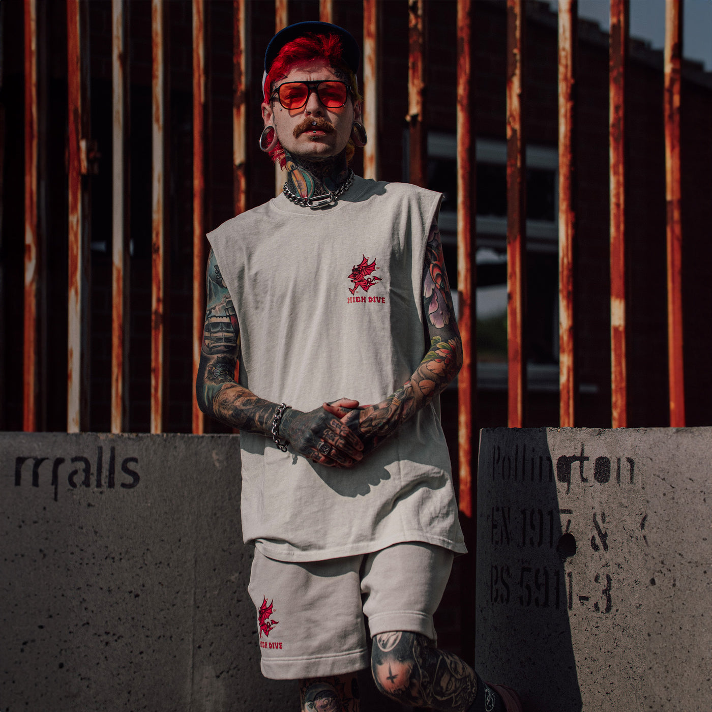 Faster Than My Demons Heavy Faded Bone Tank