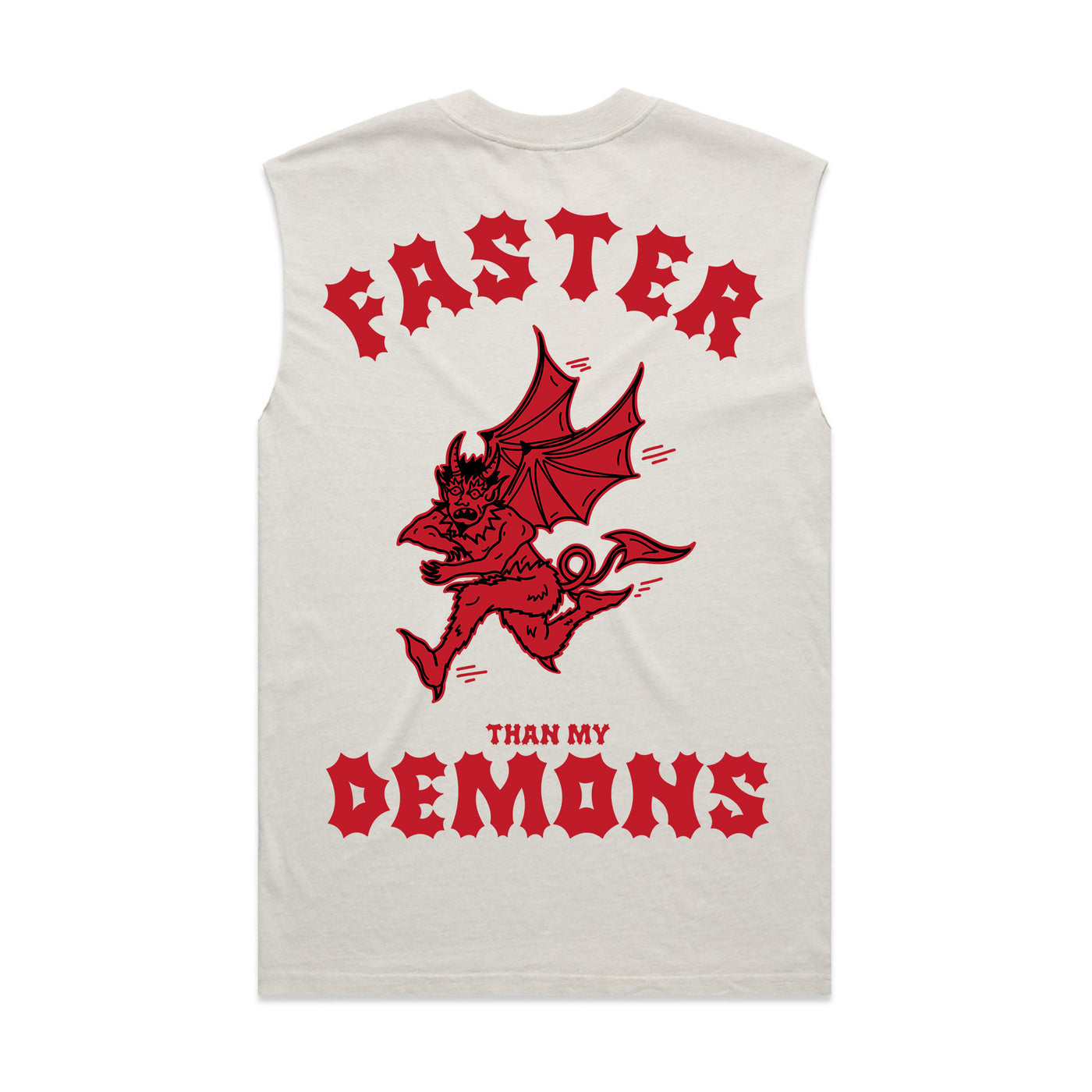 Faster Than My Demons Heavy Faded Bone Tank