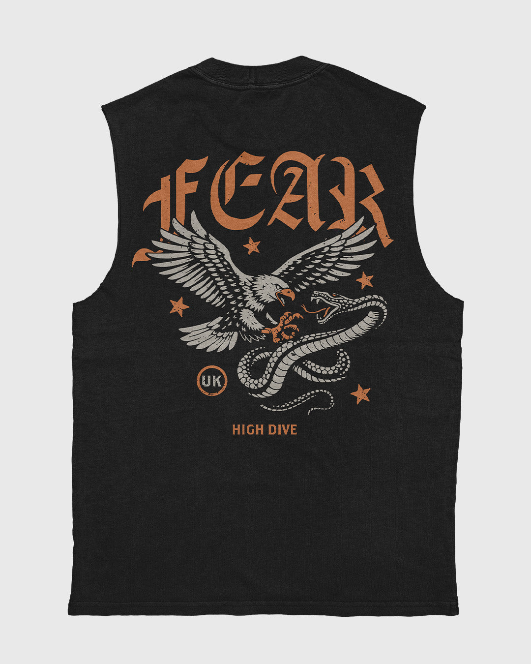 Fear Heavy Faded Black Tank