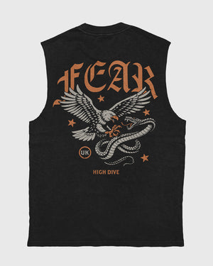 Fear Heavy Faded Black Tank