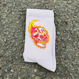 Flaming Skull Orchard Socks