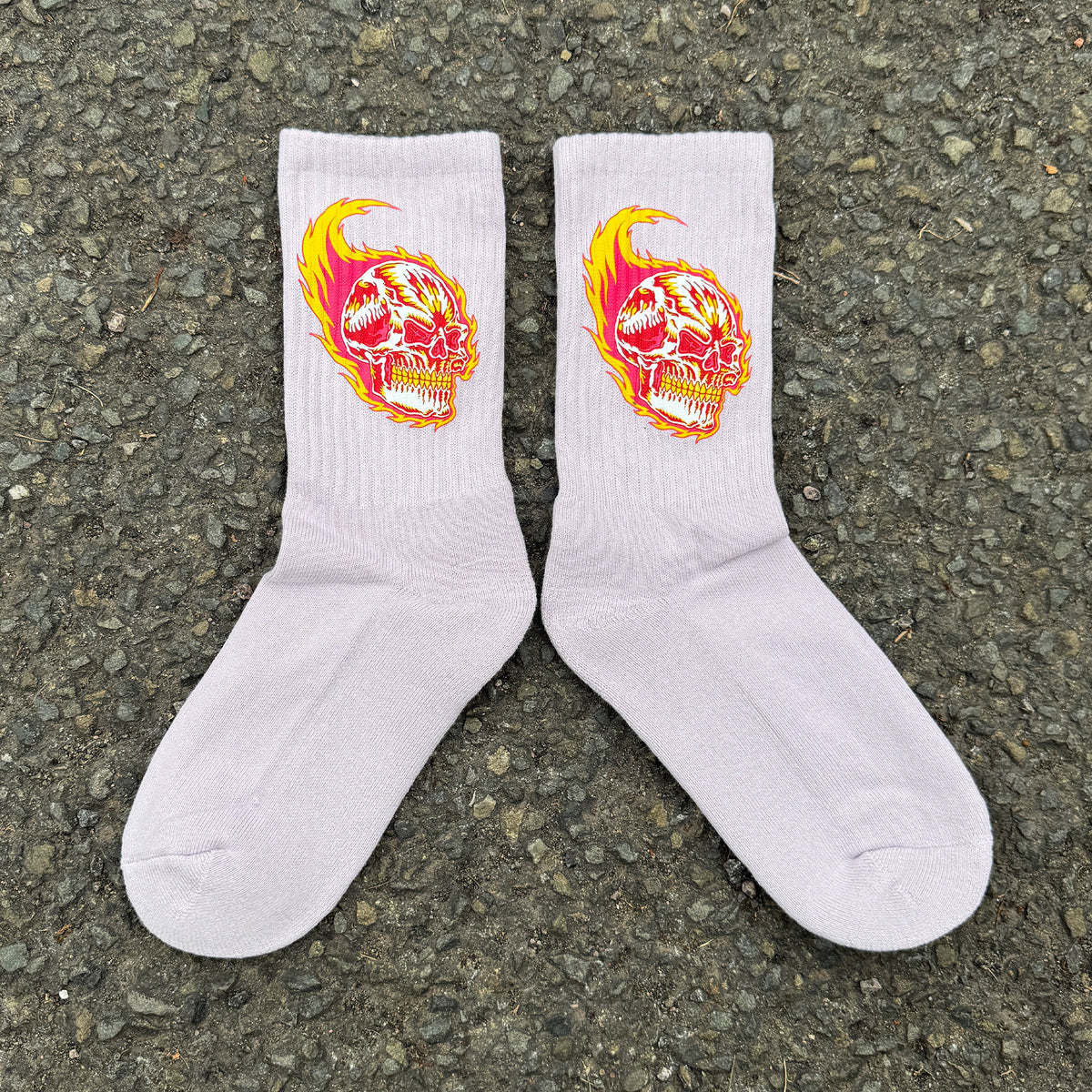 Flaming Skull Orchard Socks