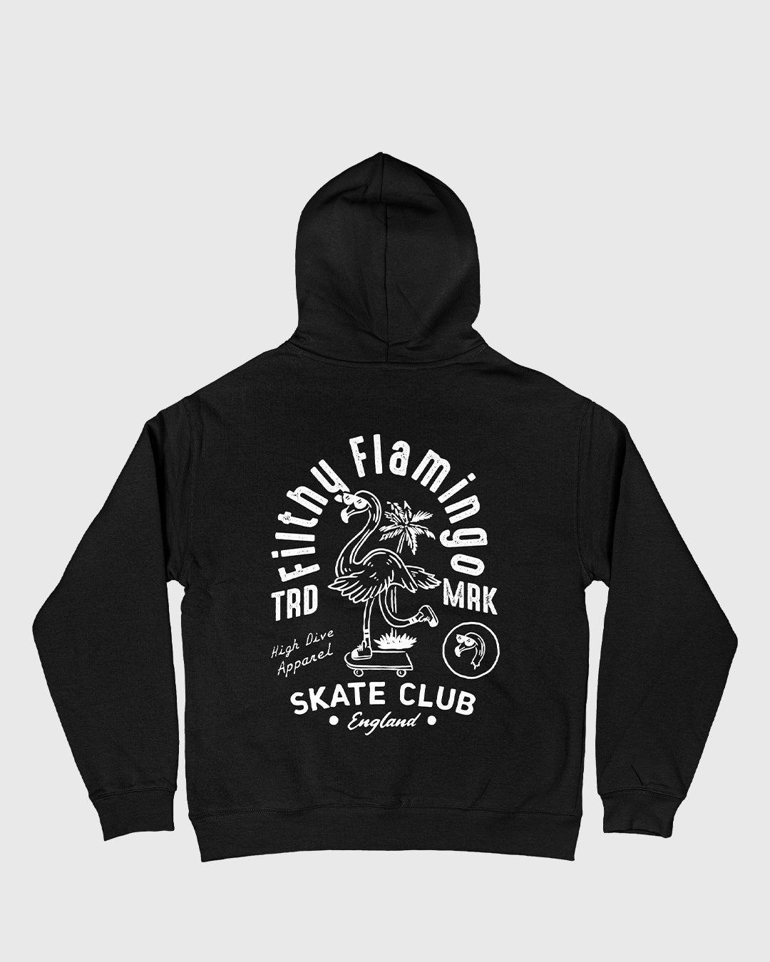 Filthy Flamingo Oversized Black Hoody