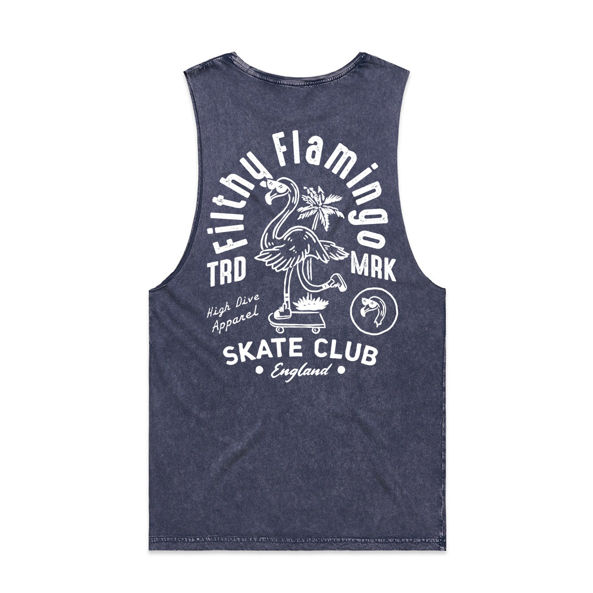 Filthy Flamingo Stonewash Blue Vest