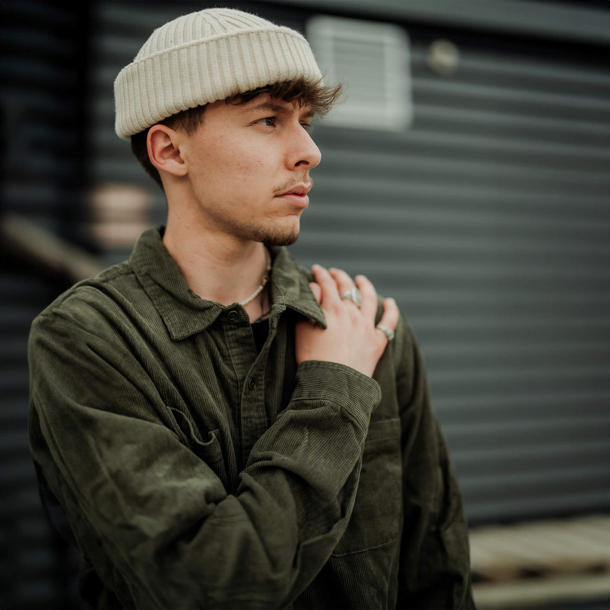 Khaki Green Corduroy Overshirt