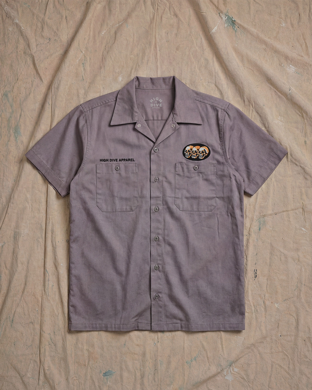 3 Skulls Steel Grey Mechanics Shirt