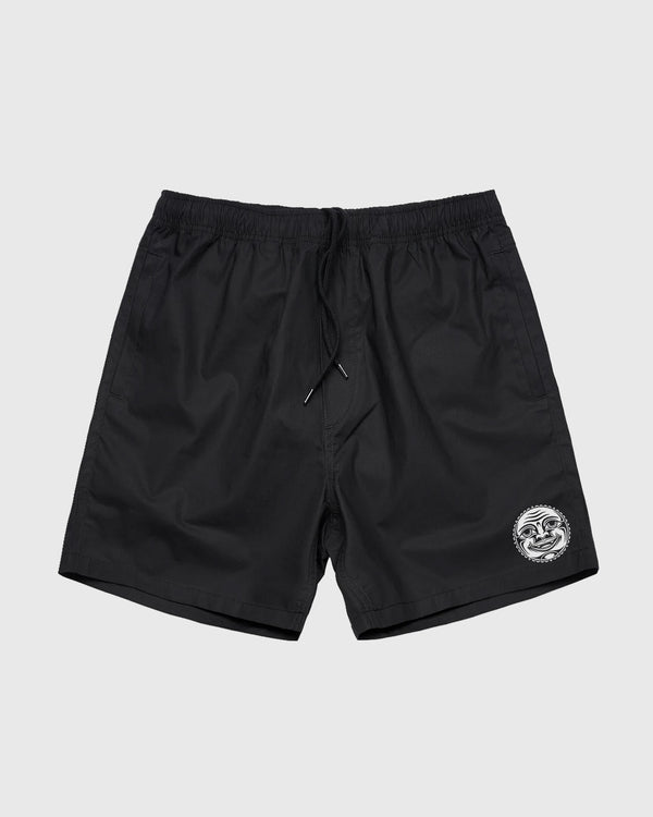 Pantalones cortos de playa negros de Bad Luck 