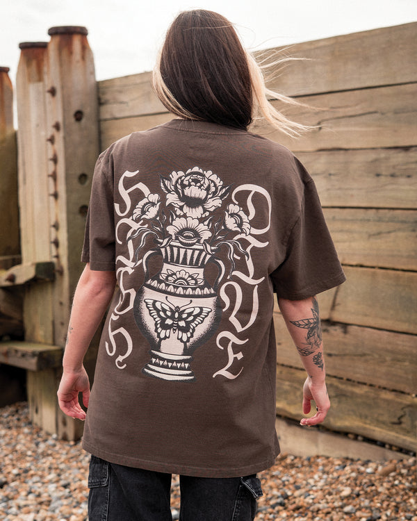TG Vase Heavy Faded Brown Tee