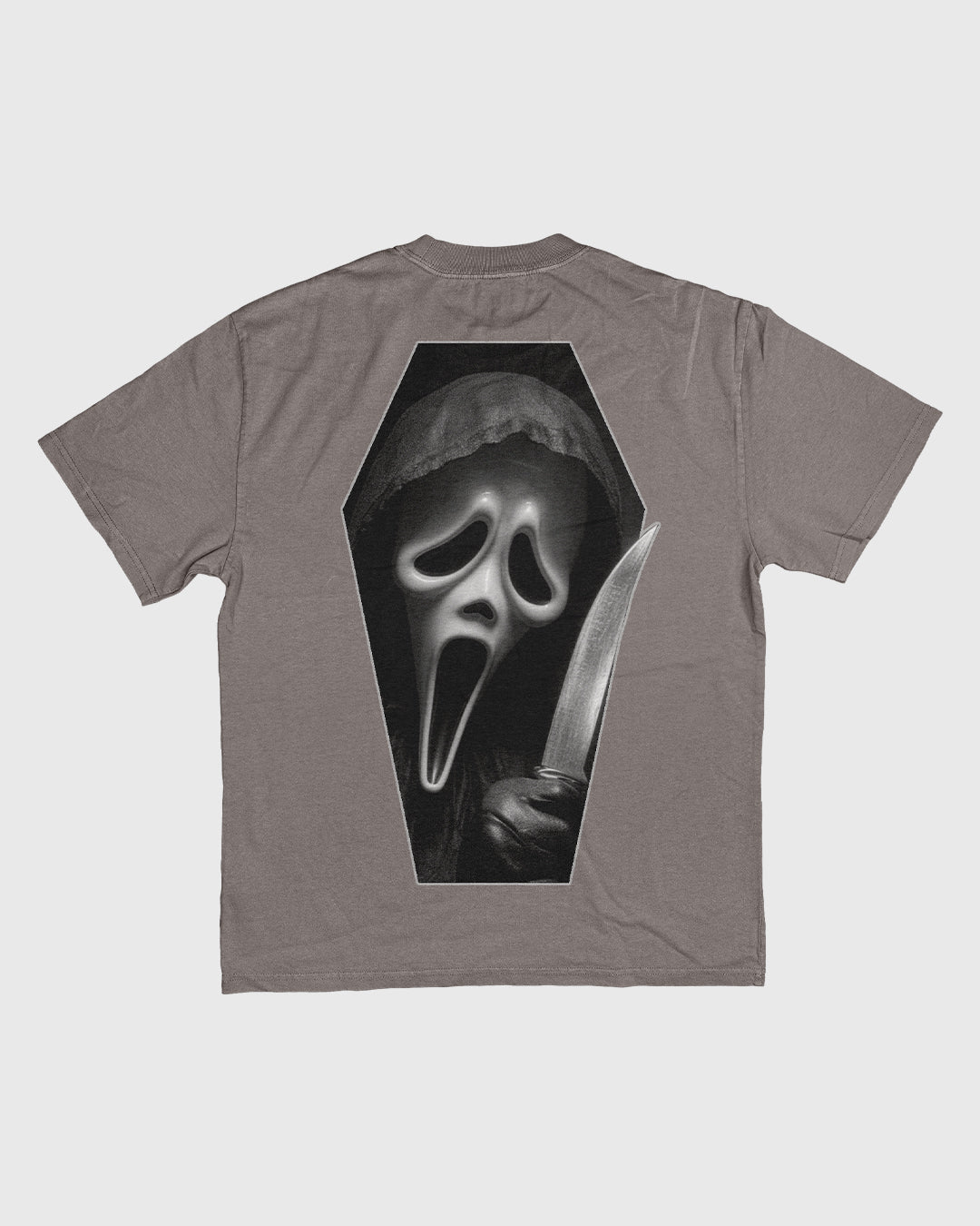 Ghostface Coffin Heavy Faded Grey Tee
