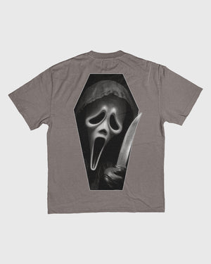 Ghostface Coffin Heavy Faded Grey Tee