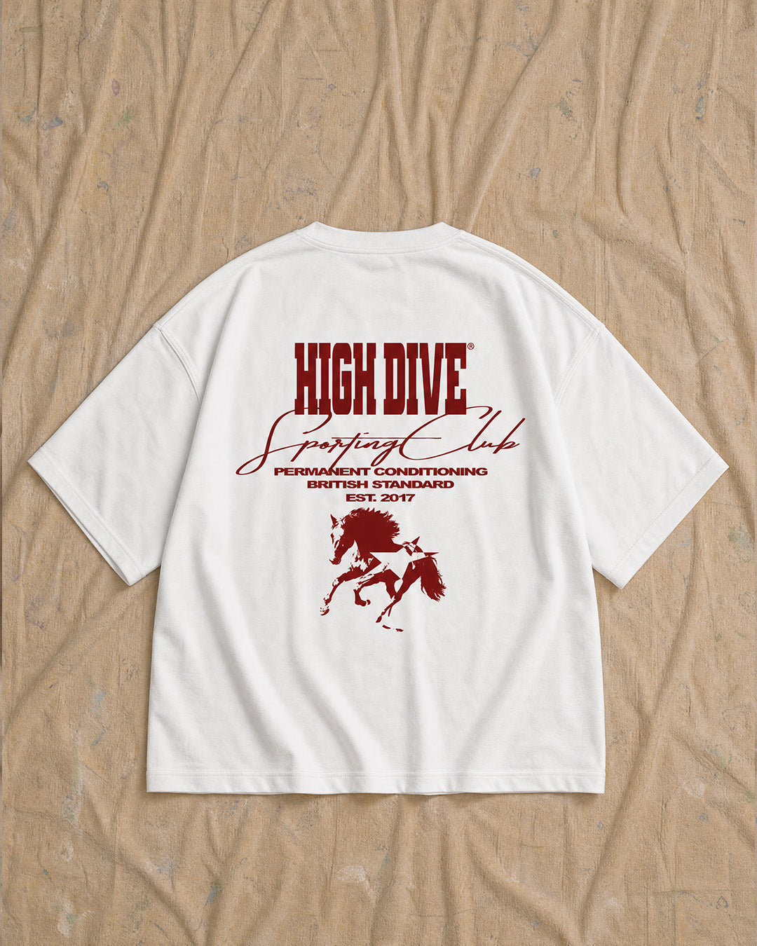 Horse White Oversized Tee