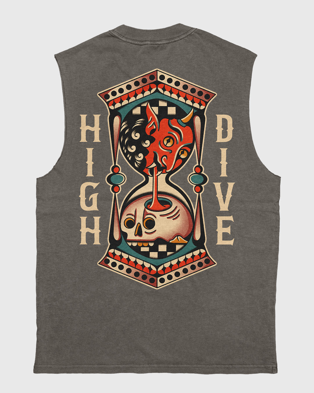 Hour Of Reckoning Heavy Faded Grey Tank