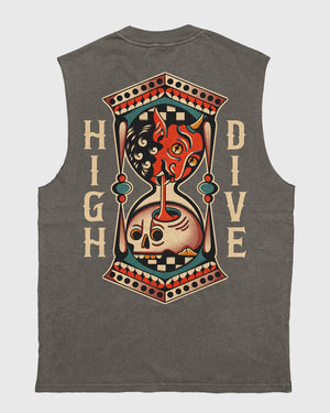 Hour Of Reckoning Heavy Faded Grey Tank