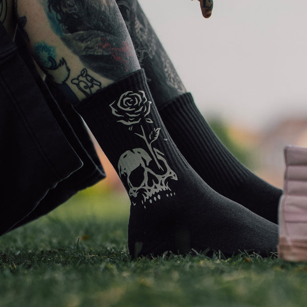 In Bloom Coal Socks